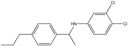 3,4-dichloro-N-[1-(4-propylphenyl)ethyl]aniline 化学構造式