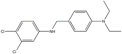 3,4-dichloro-N-{[4-(diethylamino)phenyl]methyl}aniline 化学構造式