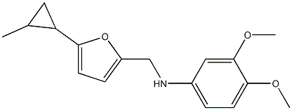 3,4-dimethoxy-N-{[5-(2-methylcyclopropyl)furan-2-yl]methyl}aniline Structure