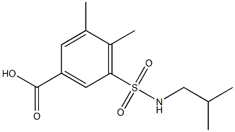 3,4-dimethyl-5-[(2-methylpropyl)sulfamoyl]benzoic acid 结构式