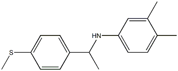 3,4-dimethyl-N-{1-[4-(methylsulfanyl)phenyl]ethyl}aniline,,结构式