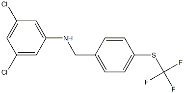 3,5-dichloro-N-({4-[(trifluoromethyl)sulfanyl]phenyl}methyl)aniline