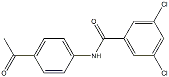 3,5-dichloro-N-(4-acetylphenyl)benzamide Struktur