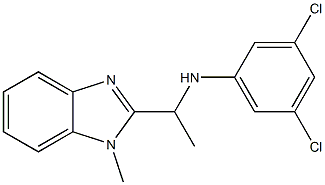 3,5-dichloro-N-[1-(1-methyl-1H-1,3-benzodiazol-2-yl)ethyl]aniline Structure