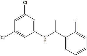 3,5-dichloro-N-[1-(2-fluorophenyl)ethyl]aniline 化学構造式