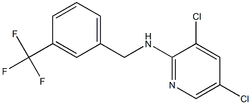 3,5-dichloro-N-{[3-(trifluoromethyl)phenyl]methyl}pyridin-2-amine 化学構造式