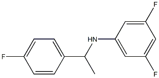 3,5-difluoro-N-[1-(4-fluorophenyl)ethyl]aniline,,结构式