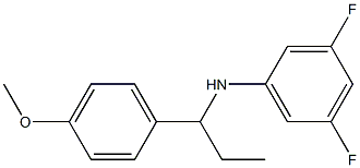 3,5-difluoro-N-[1-(4-methoxyphenyl)propyl]aniline,,结构式