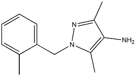 3,5-dimethyl-1-[(2-methylphenyl)methyl]-1H-pyrazol-4-amine,,结构式