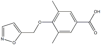 3,5-dimethyl-4-(1,2-oxazol-5-ylmethoxy)benzoic acid 结构式