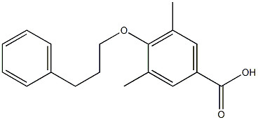 3,5-dimethyl-4-(3-phenylpropoxy)benzoic acid,,结构式