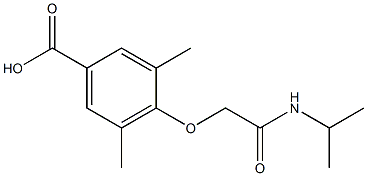 3,5-dimethyl-4-[(propan-2-ylcarbamoyl)methoxy]benzoic acid,,结构式