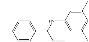 3,5-dimethyl-N-[1-(4-methylphenyl)propyl]aniline,,结构式