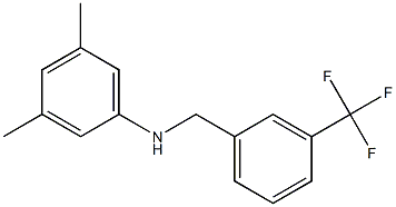 3,5-dimethyl-N-{[3-(trifluoromethyl)phenyl]methyl}aniline,,结构式