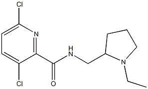 3,6-dichloro-N-[(1-ethylpyrrolidin-2-yl)methyl]pyridine-2-carboxamide Struktur