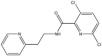 3,6-dichloro-N-[2-(pyridin-2-yl)ethyl]pyridine-2-carboxamide Struktur