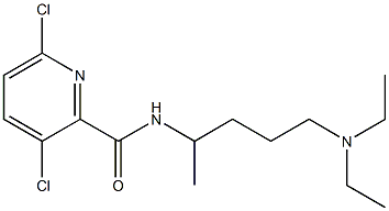 3,6-dichloro-N-[5-(diethylamino)pentan-2-yl]pyridine-2-carboxamide 化学構造式