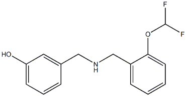 3-[({[2-(difluoromethoxy)phenyl]methyl}amino)methyl]phenol Struktur