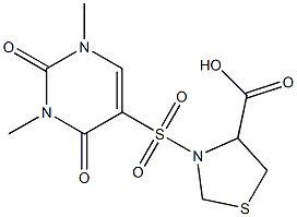 3-[(1,3-dimethyl-2,4-dioxo-1,2,3,4-tetrahydropyrimidine-5-)sulfonyl]-1,3-thiazolidine-4-carboxylic acid