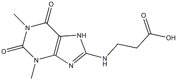 3-[(1,3-dimethyl-2,6-dioxo-2,3,6,7-tetrahydro-1H-purin-8-yl)amino]propanoic acid,,结构式