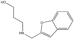 3-[(1-benzofuran-2-ylmethyl)amino]propan-1-ol 化学構造式