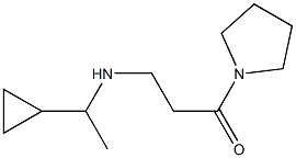 3-[(1-cyclopropylethyl)amino]-1-(pyrrolidin-1-yl)propan-1-one,,结构式
