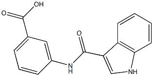 3-[(1H-indol-3-ylcarbonyl)amino]benzoic acid,,结构式