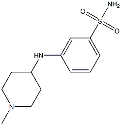3-[(1-methylpiperidin-4-yl)amino]benzene-1-sulfonamide Structure