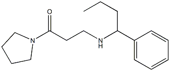 3-[(1-phenylbutyl)amino]-1-(pyrrolidin-1-yl)propan-1-one 化学構造式