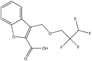 3-[(2,2,3,3-tetrafluoropropoxy)methyl]-1-benzofuran-2-carboxylic acid 结构式