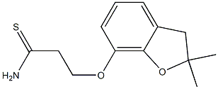 3-[(2,2-dimethyl-2,3-dihydro-1-benzofuran-7-yl)oxy]propanethioamide Struktur