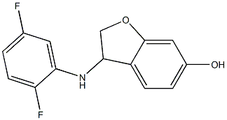 3-[(2,5-difluorophenyl)amino]-2,3-dihydro-1-benzofuran-6-ol 结构式