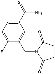 3-[(2,5-dioxopyrrolidin-1-yl)methyl]-4-fluorobenzenecarbothioamide Structure