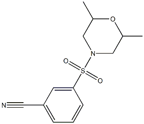 3-[(2,6-dimethylmorpholin-4-yl)sulfonyl]benzonitrile 化学構造式