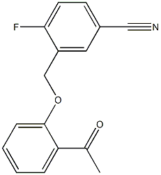 3-[(2-acetylphenoxy)methyl]-4-fluorobenzonitrile 结构式