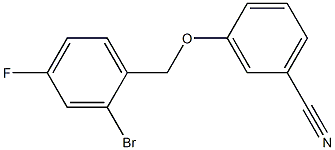 3-[(2-bromo-4-fluorophenyl)methoxy]benzonitrile Structure