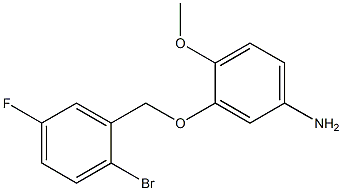 3-[(2-bromo-5-fluorobenzyl)oxy]-4-methoxyaniline Structure