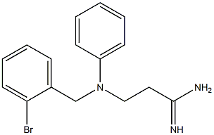 3-[(2-bromobenzyl)(phenyl)amino]propanimidamide Struktur