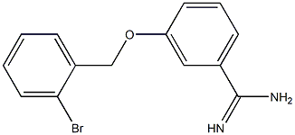 3-[(2-bromobenzyl)oxy]benzenecarboximidamide,,结构式