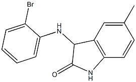 3-[(2-bromophenyl)amino]-5-methyl-2,3-dihydro-1H-indol-2-one 化学構造式