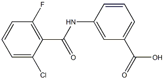 3-[(2-chloro-6-fluorobenzene)amido]benzoic acid Structure