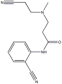 3-[(2-cyanoethyl)(methyl)amino]-N-(2-cyanophenyl)propanamide,,结构式