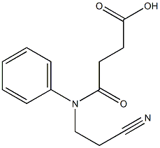 3-[(2-cyanoethyl)(phenyl)carbamoyl]propanoic acid Structure