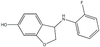 3-[(2-fluorophenyl)amino]-2,3-dihydro-1-benzofuran-6-ol,,结构式