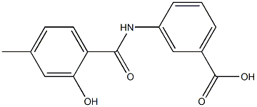 3-[(2-hydroxy-4-methylbenzene)amido]benzoic acid Structure