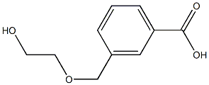 3-[(2-hydroxyethoxy)methyl]benzoic acid Struktur