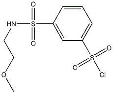 3-[(2-methoxyethyl)sulfamoyl]benzene-1-sulfonyl chloride Struktur