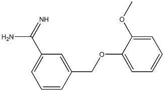 3-[(2-methoxyphenoxy)methyl]benzenecarboximidamide,,结构式