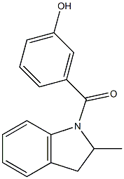 3-[(2-methyl-2,3-dihydro-1H-indol-1-yl)carbonyl]phenol Structure