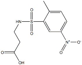 3-[(2-methyl-5-nitrobenzene)sulfonamido]propanoic acid Struktur